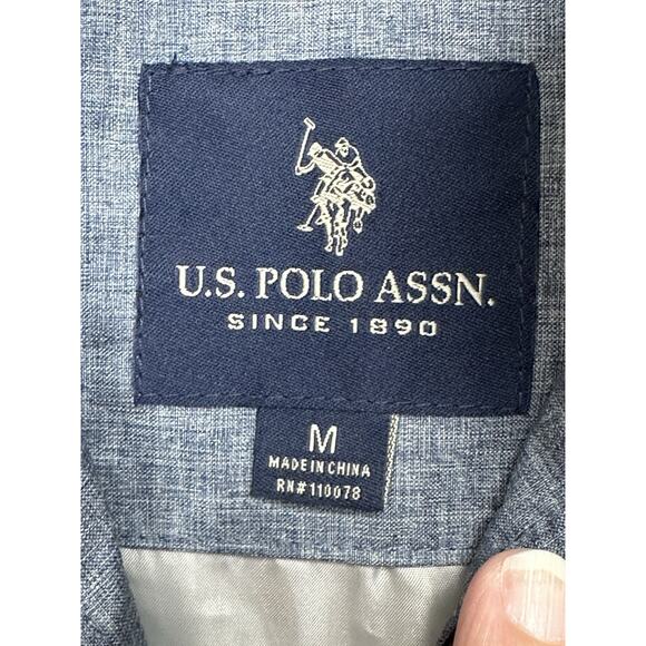 U. S. Polo Association Men's Puffer Vest Blue Size Medium Classic - Picture 3 of 9